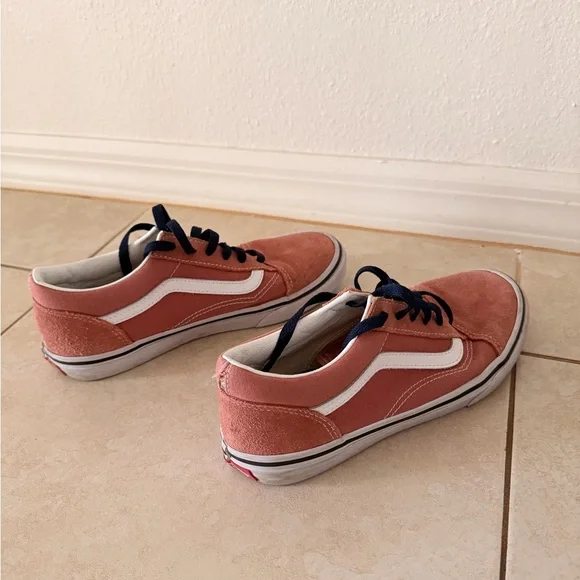 Vans Women's Sneakers in Pink and White - Picture 6 of 7